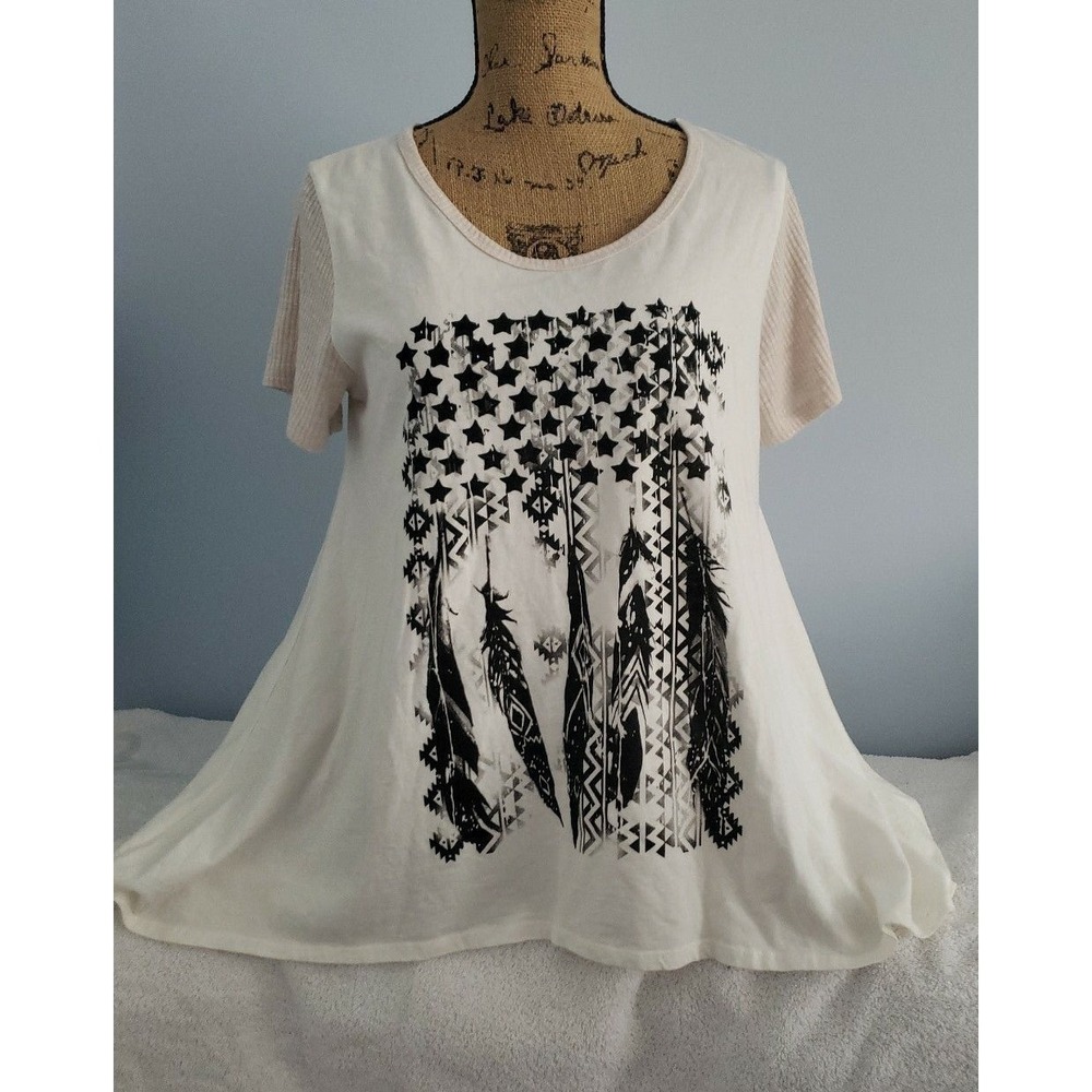 Promesa Womans Shirt Sleeve Shirt Size Large